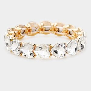 Elegant Gold and Silver Crystal Bracelet